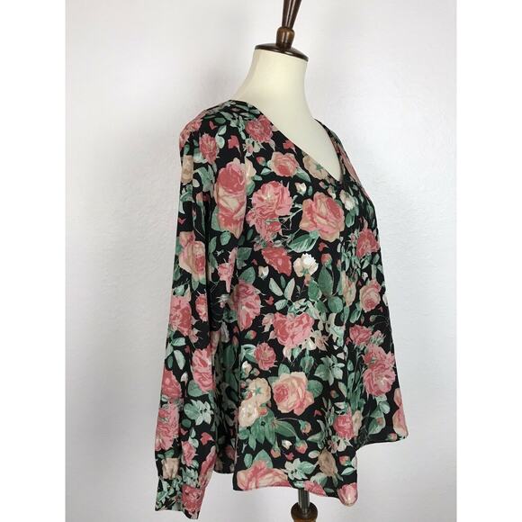 Lovers + Friends Top Blouse Pullover Floral Studded - Picture 6 of 10